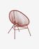 Samantha cord armchair in terracotta