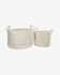 Acsa set of 2 cotton baskets in white